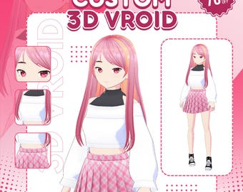 Custom 3D Vroid Model | Convert Live2D Vtuber into Vroid model, Custom 3D VTuber model, Anime Vroid, VRchat, 3D Avatar, Unity, Rigging
