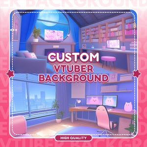 Custom Vtuber Background: Twitch Stream Overlay Package