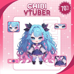Chibi Vtuber Model Custom: Live2D Design, Anime Character