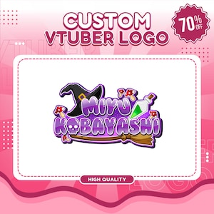 Personalisiertes Vtuber Logo | Vtuber Logo, Benutzerdefiniertes VTuber Logo Kommision, Süßes Vtuber Logo, Kawaii Logo, PNGTuber Logo für Twitch, Discord