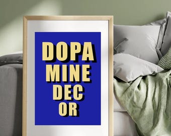 DOPAMINE DECOR Wall Art Print | Dopamine Decor Poster Print | Maximalist wall decor | Retro Print | Trendy colourful art print |
