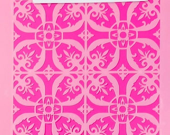 Delft Tile Background / Cookie or Craft Stencil by cankeep