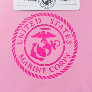 Military US Marine Corps Logo/Cookie & Craft Stencil by cankeep