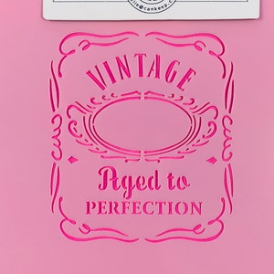 Etichetta invecchiata alla perfezione 3, 3,5 o 5"/ Stencil per biscotti o lavori artigianali