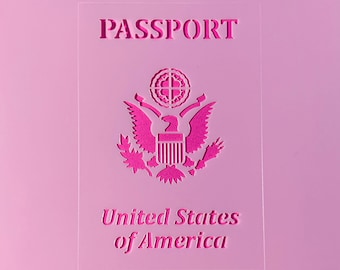 Passport Stencil US / Cookie or Craft Stencil by cankeep