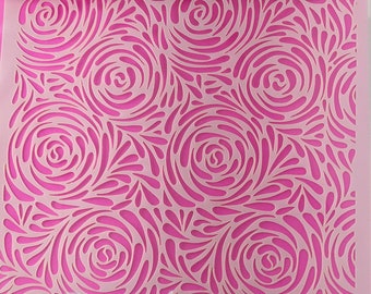Rose Petal Background / Cookie or Craft Stencil by cankeep