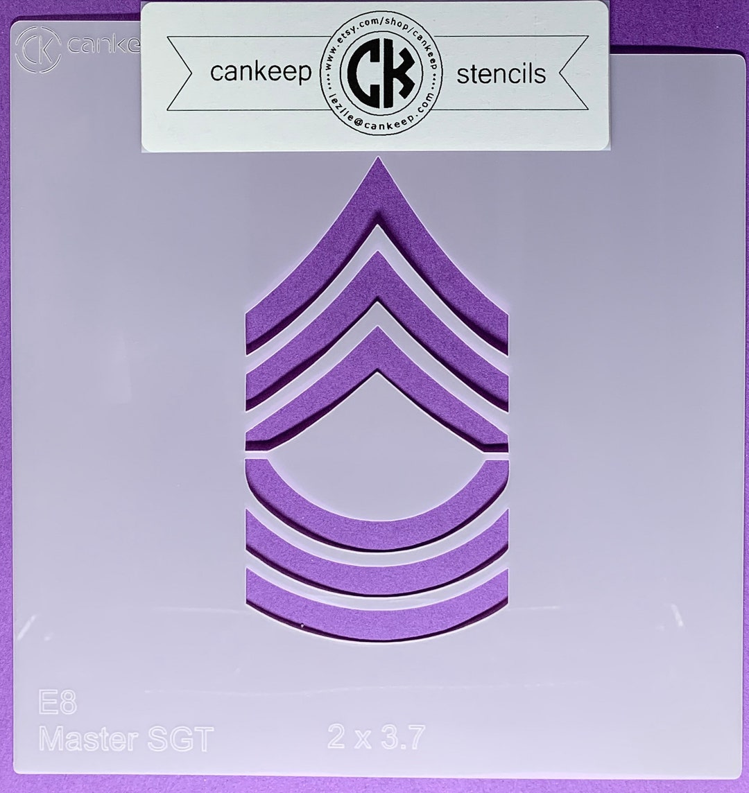 Military Army E-8 Master SGT Rank Logo/cookie or Craft Stencil - Etsy