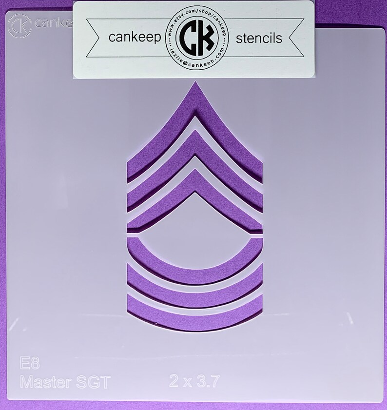 E8 Ranking Military Army E-8 Master SGT Rank Logo/cookie or Craft Stencil - Etsy