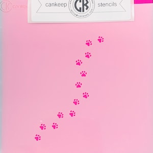 Paw Prints Path- Cookie or Craft Stencil by