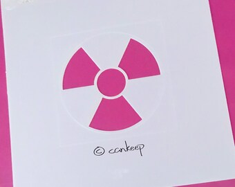 Logotipo radioactivo / cookie o plantilla artesanal