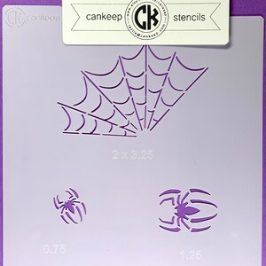 Spiders & Spiderweb / Cookie or Craft Stencil