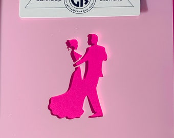 Dancing Couple Wedding-Anniversary / Cookie or Craft Stencil