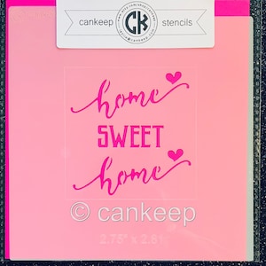 Home Sweet Home/ script font / Cookie & Craft Stencil-laser cut by cankeep