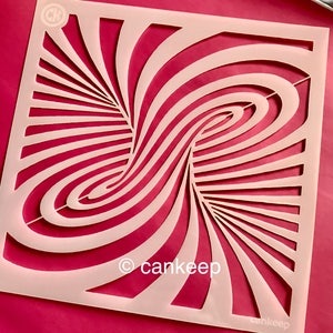 OP Art Twist / Cookie or Craft Stencil by cankeep