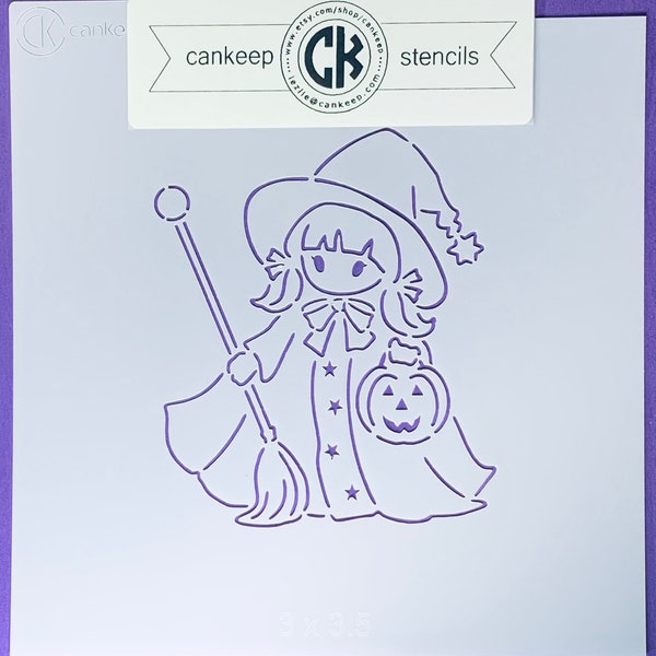 PYO  Halloween Witch/ Cookie or Craft Stencil by cankeep