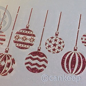 Cookie Stencil - Christmas Ornaments - Laser Cut Stencils