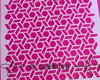 Geometric Hexagon Background / Cookie or Craft Stencil