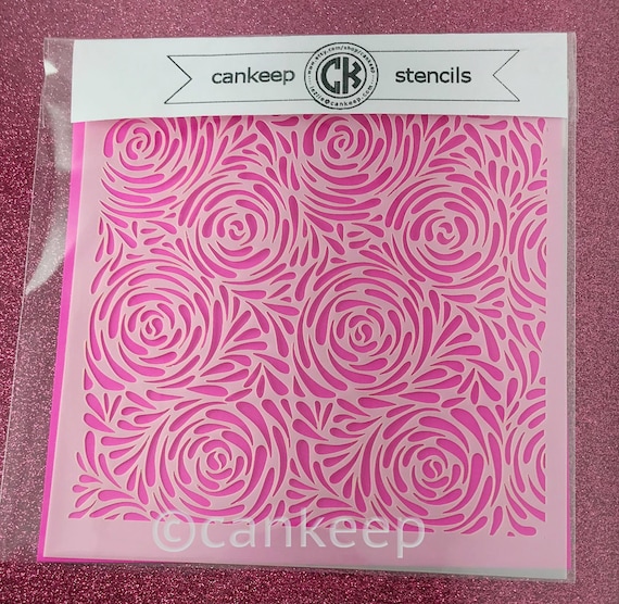 Rose Petal Background / Cookie or Craft Stencil by Cankeep - Etsy