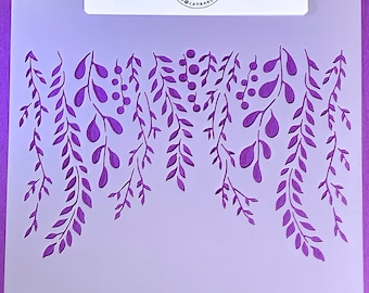 Vines & Leaves/ Cookie or Craft Stencil