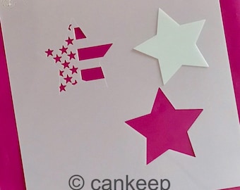 Star Shaped Flag /Cookie or Craft Stencil
