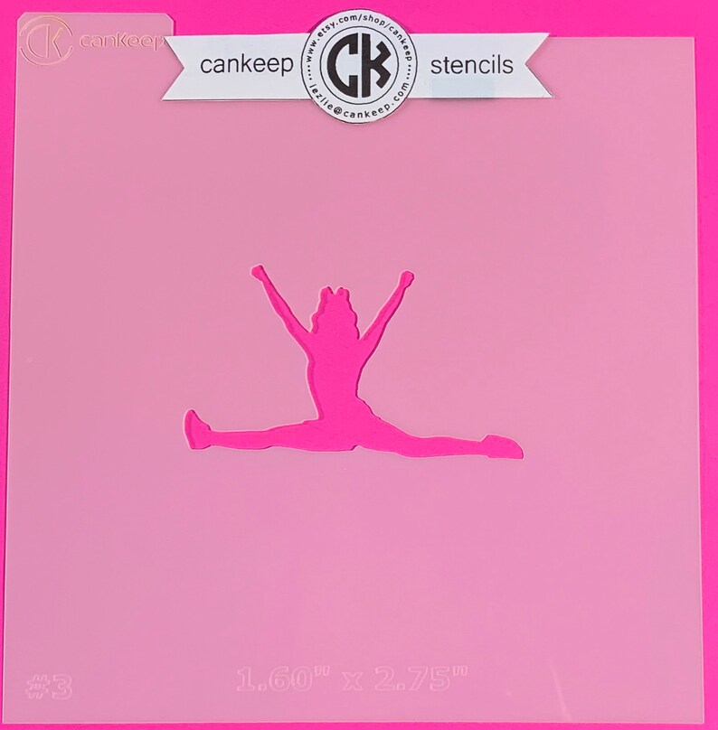 Cheerleading 3 /Cookie & Craft Stencil by cankeep image 1