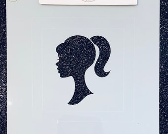 Pony tail silhouette - Cookie or Craft Stencil- by cankeep