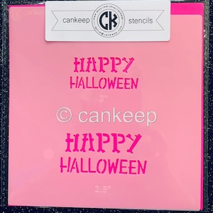 Happy Halloween Bone Script / Cookie or Craft Stencil by cankeep
