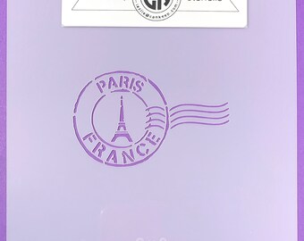 Paris Postal Stamp/ Cookie or Craft Stencil by cankeep