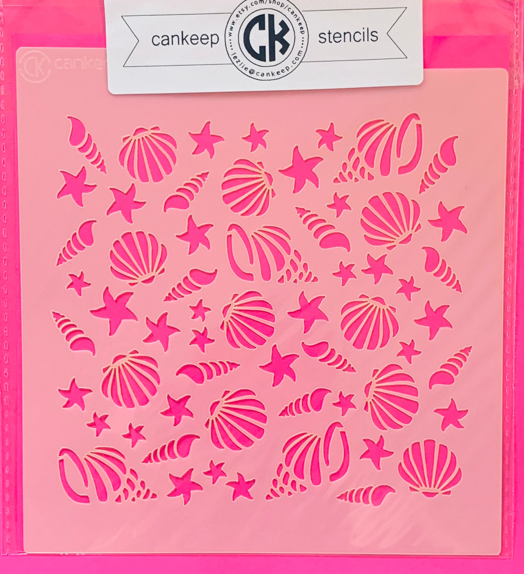 Cookie Stencil - Sea Shells Background -laser Cut - Etsy