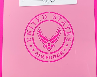 Military US Air Force Round Logo/Cookie or Craft Stencil