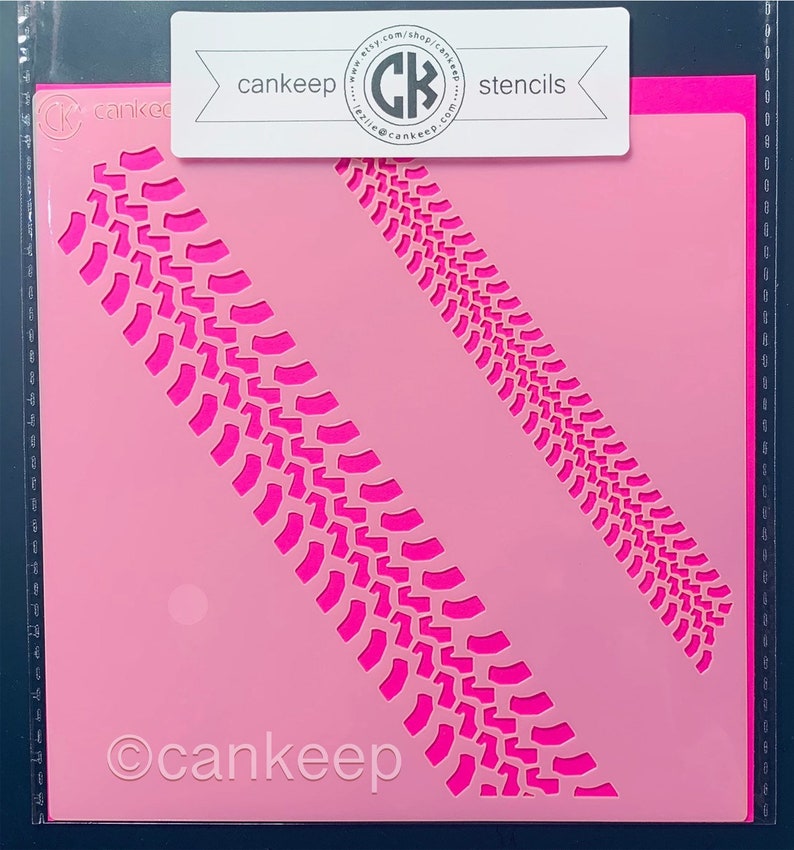 Tire Tracks/ Cookie or Craft Stencil by Cankeep Etsy