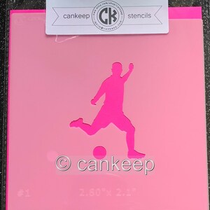 Soccer Player Boy #1 -Laser Cut Cookie & Craft Stencil- cankeep