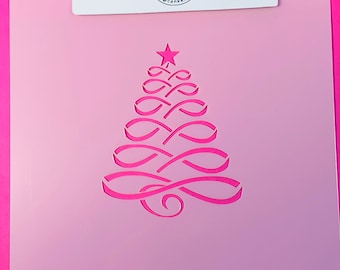 Ribbon Christmas Tree/ Art, Craft or Cookie Stencil by cankeep