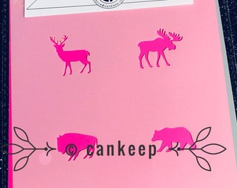 Deer, Buffalo, Bear, Moose, Cookie or Craft Stencil by cankeep