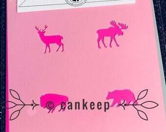 Deer, Buffalo, Bear, Moose, Cookie or Craft Stencil by cankeep