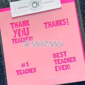 Teacher Appreciation/Apple-Thanks / Cookie or Craft Stencil image 1