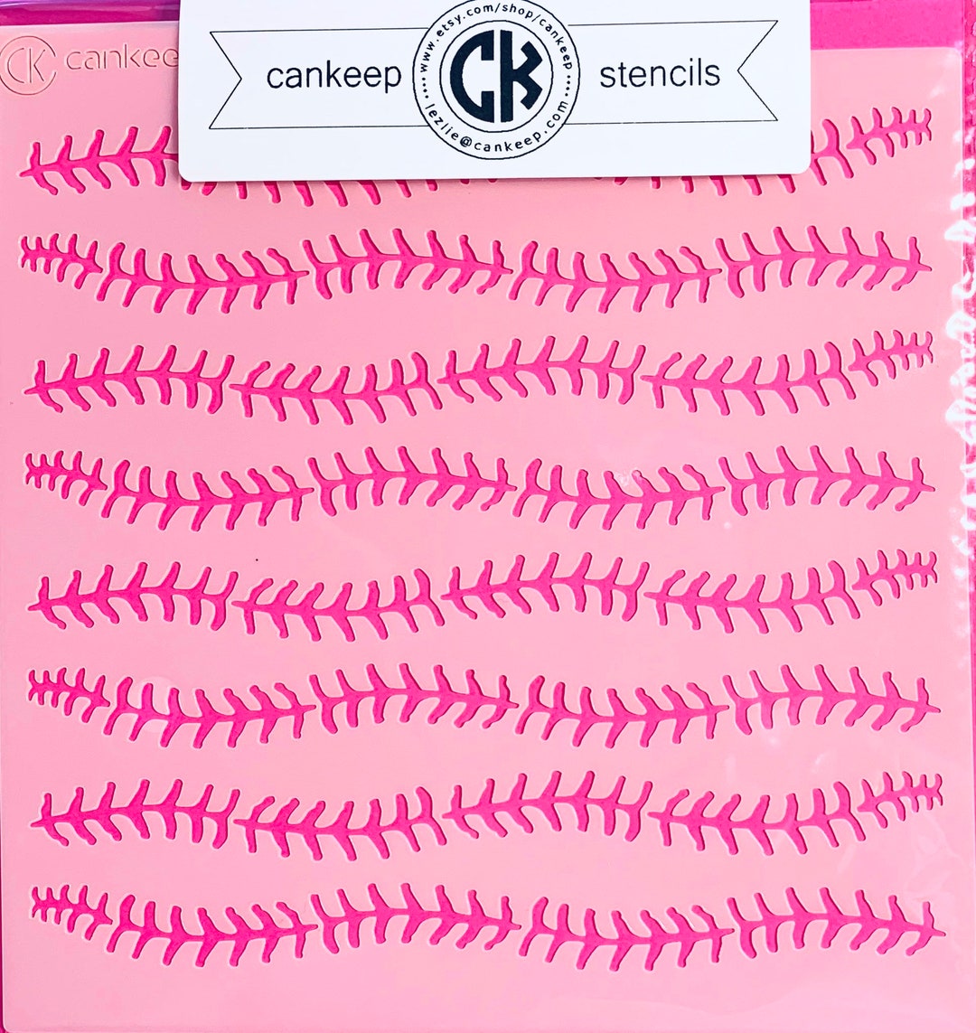 Baseball Stitches Background / Cookie or Craft Stencil by Cankeep - Etsy