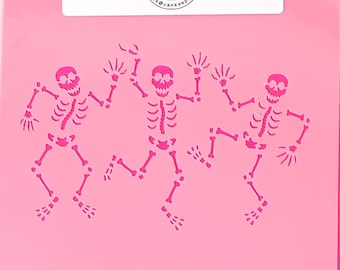Skeleton Dance Line / Art, Craft or Cookie Stencil by cankeep