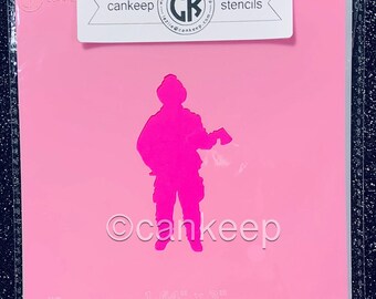 Silueta de bombero n.º 2: plantilla para galletas y manualidades de cankeep