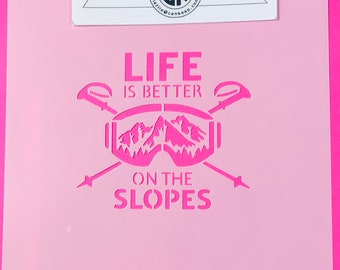 Ski or mountain sports /Art, Craft or Cookie Stencil- by cankeep