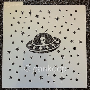 Alien Spaceship/Cookie or Craft Stencil