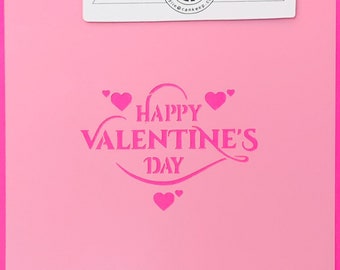 Valentine Day fancy script /Art, Craft or Cookie Stencil by cankeep