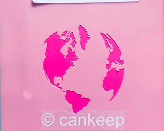 Earth- Globe /Cookie or Craft Stencil -by cankeep