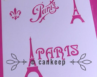 Paris & Eiffel Towers / Cookie or Craft Stencil