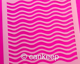 Summer Waves/ Cookie or Craft Stencil