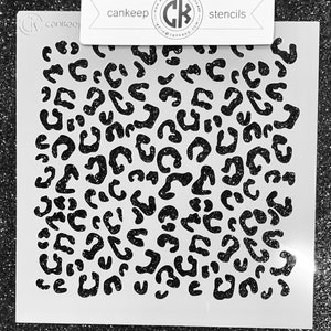leopard print background cookie or craft stencil cankeep etsy