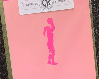 Basketball Player Girl #2- Cookie & Craft Stencil by cankeep