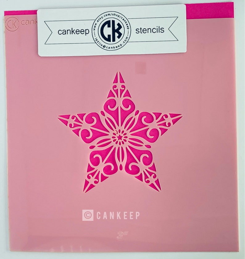 Download Fancy Star Christmas 3 Cookie & Craft Stencil-laser cut by ...