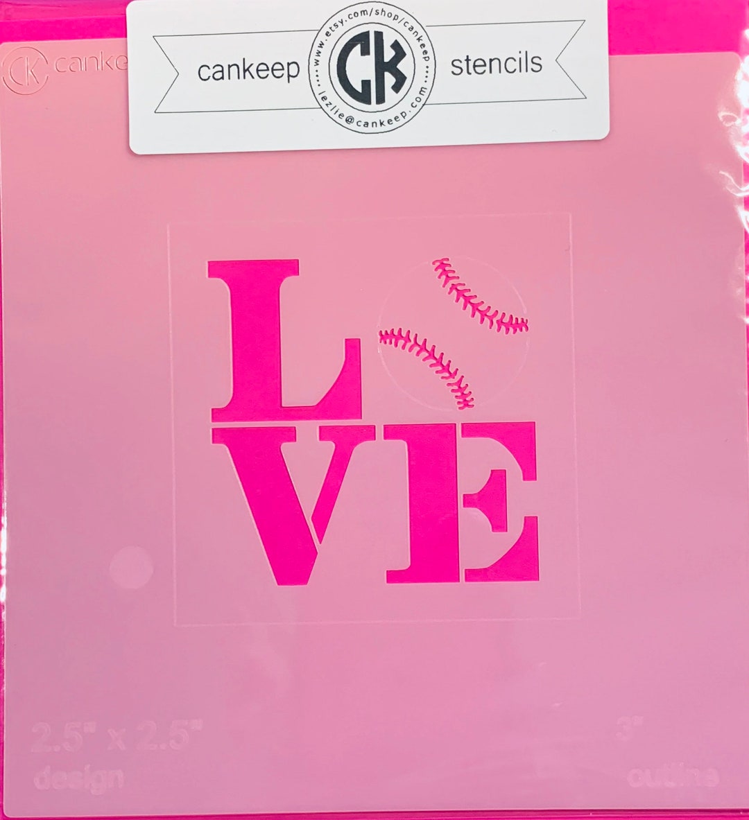 Baseball or Softball LOVE Cookie & Craft Stencil by Cankeep - Etsy