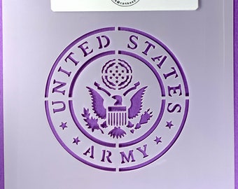 Military US Army Round Logo/Cookie or Craft Stencil